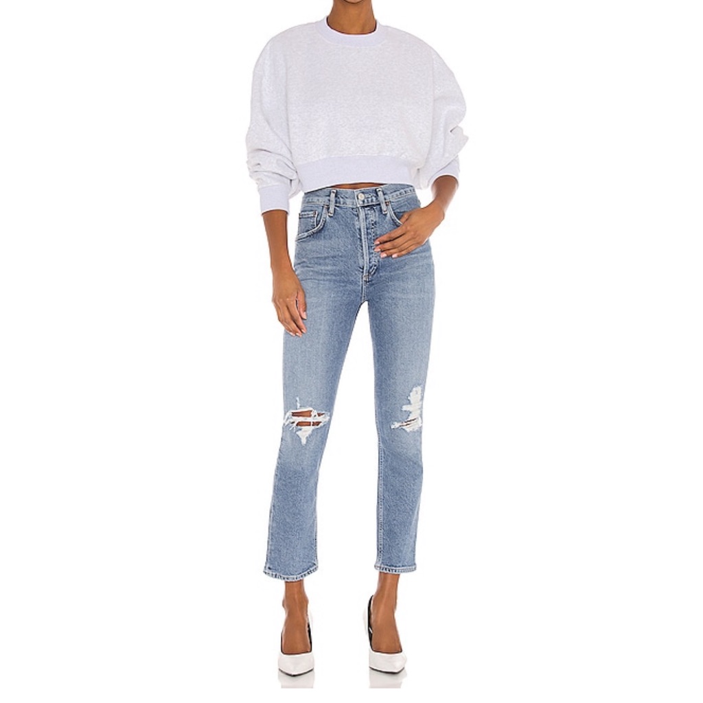 Brand New Agolde High Rise Crop Jeans!! Tags Still Attached!! (Size 24)
